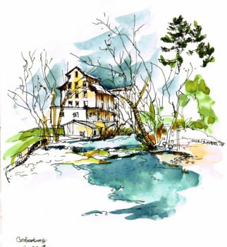Riverview Sketch Cedarburg